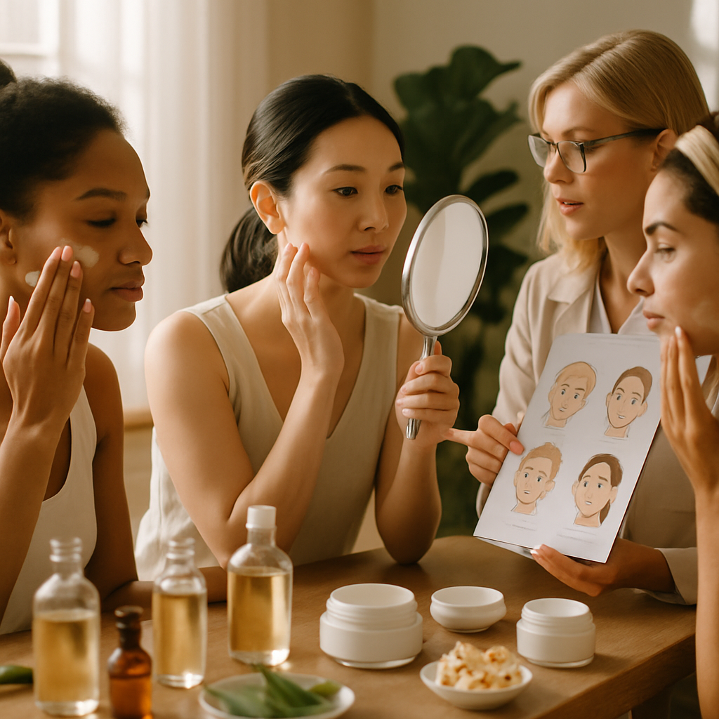 Woman applying skincare cream on her face